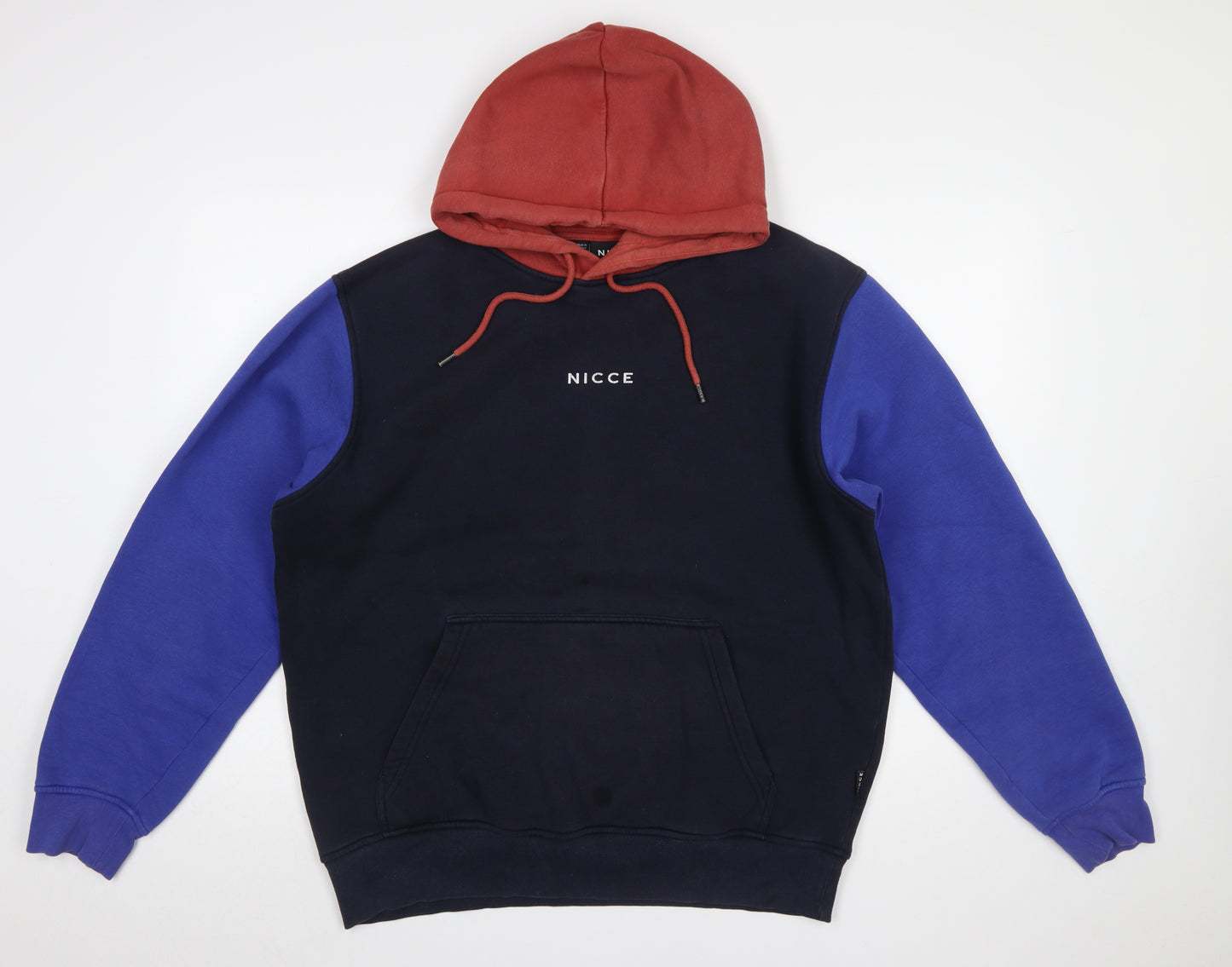 Nicce Men's Multicoloured Pullover Hoodie L Fleece Cotton Blend