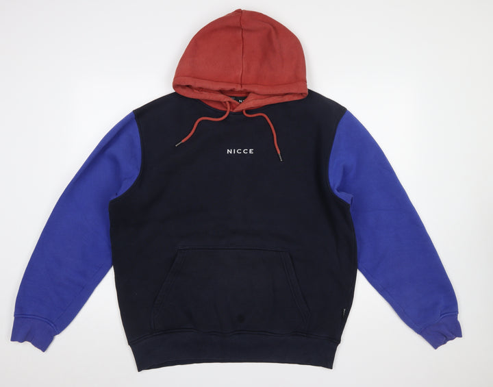 Nicce Men's Multicoloured Pullover Hoodie L Fleece Cotton Blend