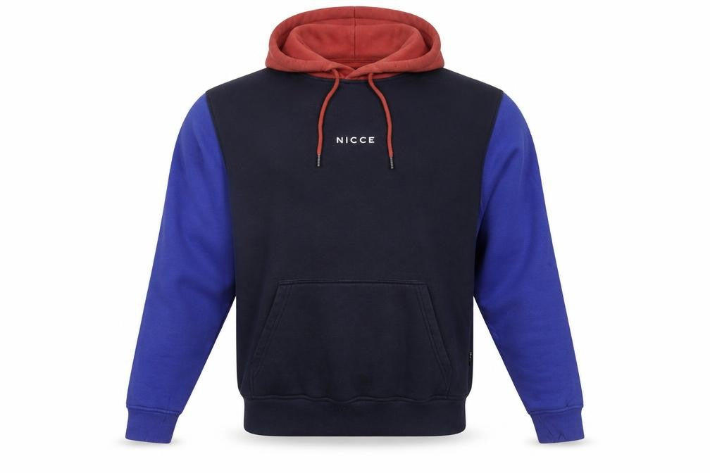 Front view of NICCE Men's Multicoloured Pullover Hoodie L Fleece Cotton Blend