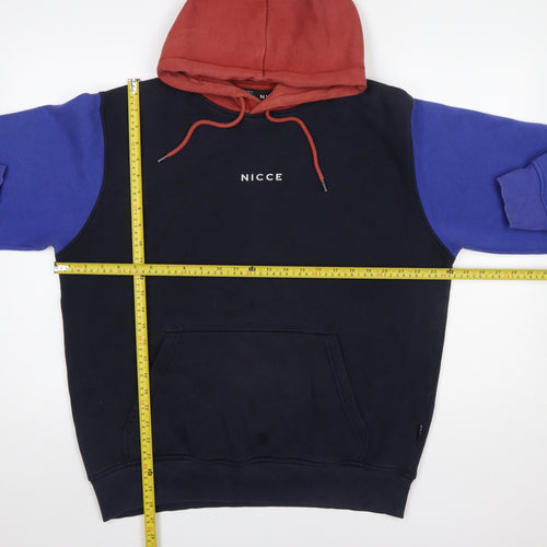 Nicce Men's Multicoloured Pullover Hoodie L Fleece Cotton Blend