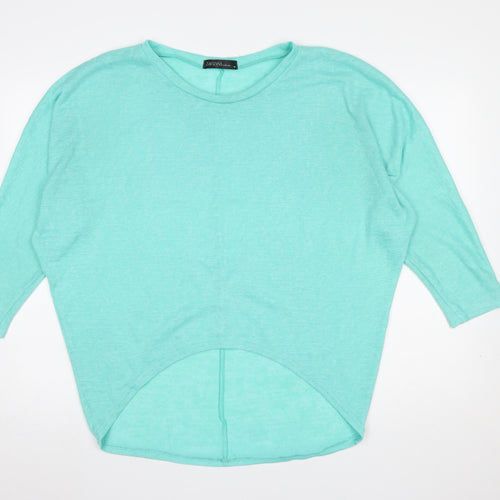 Zanzea Women Green Relaxed 3/4 Sleeve Jersey T-Shirt M