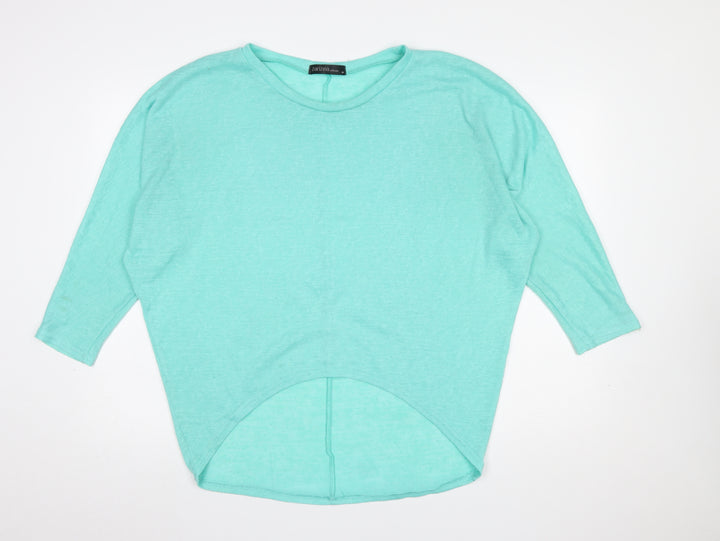 Zanzea Women Green Relaxed 3/4 Sleeve Jersey T-Shirt M