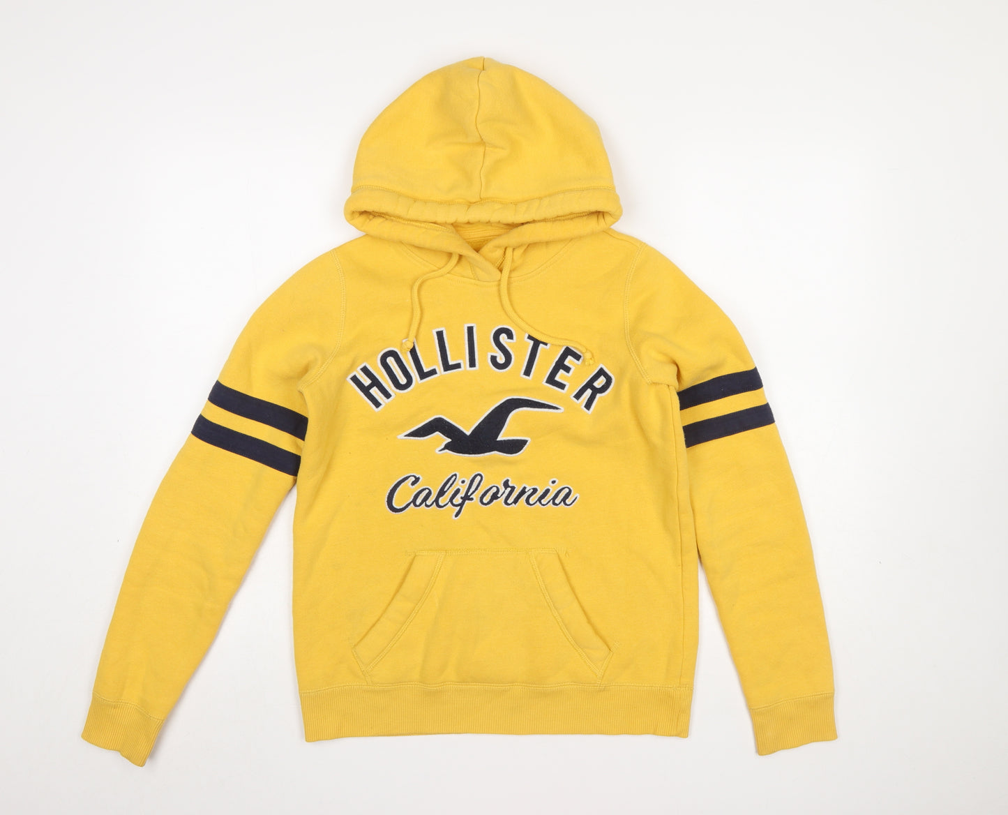 Hollister Women’s Yellow Hooded Pullover Hoodie XS Cotton Blend