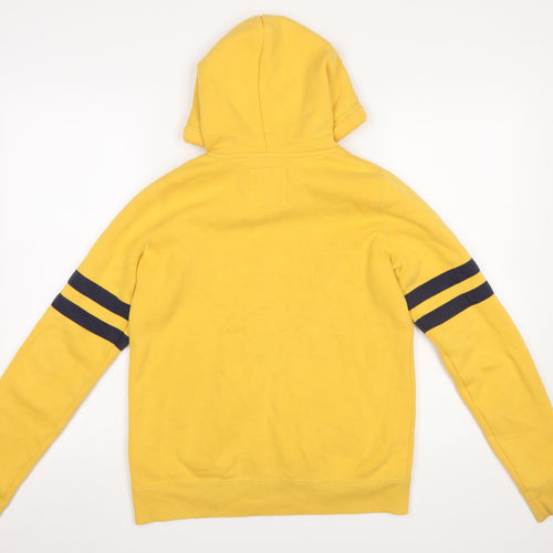 Hollister Women’s Yellow Hooded Pullover Hoodie XS Cotton Blend