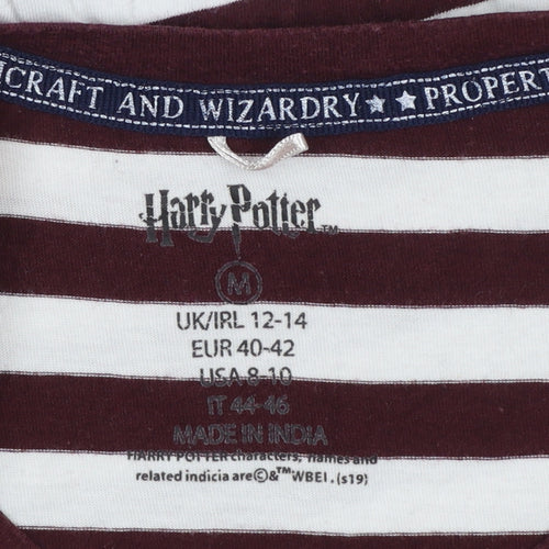 Primark Women’s Harry Potter Striped Nightshirt Size 12-14 Burgundy