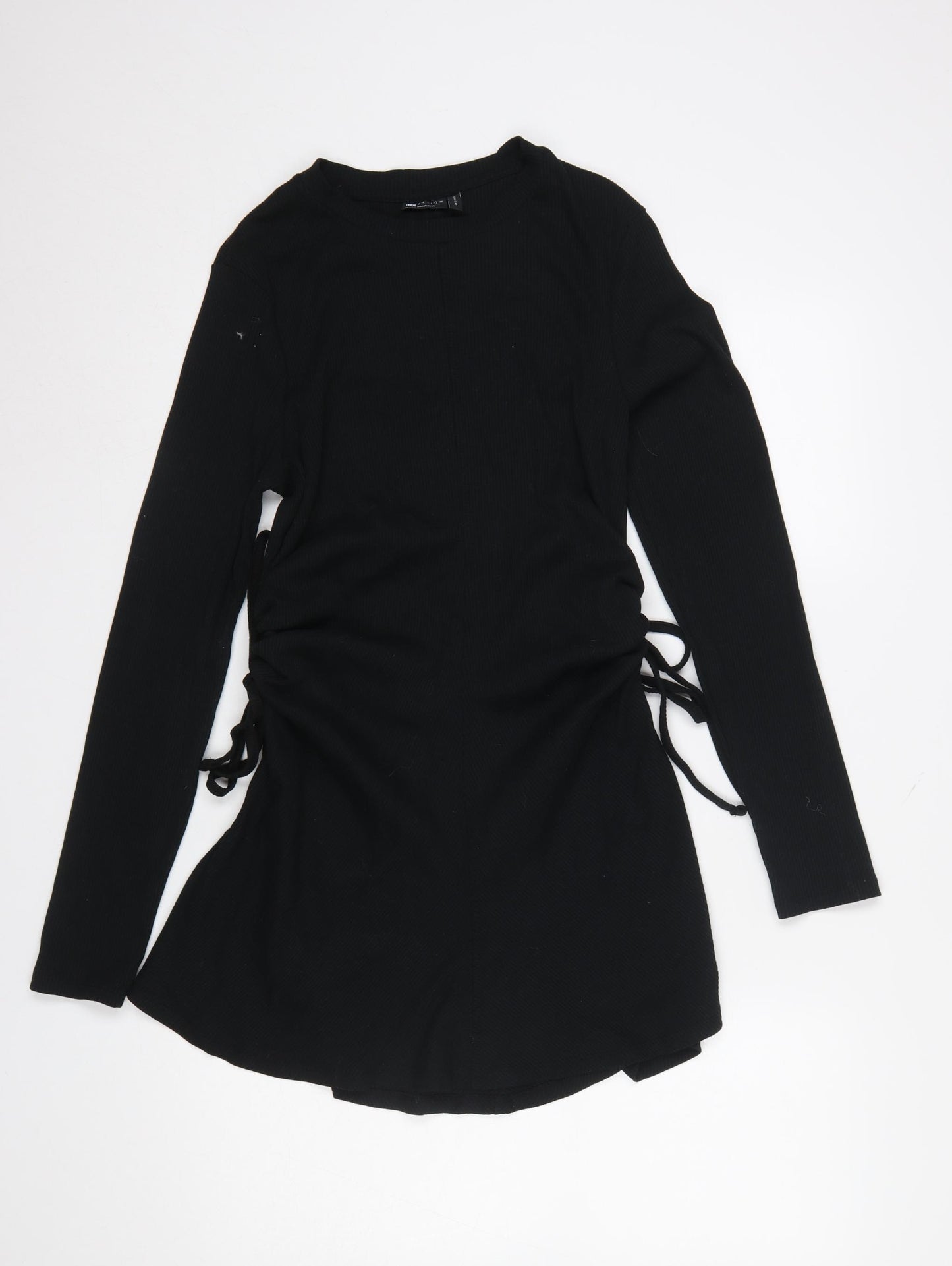 ASOS Design Women's Black Size 12 Bodycon Mini Dress Long Sleeve