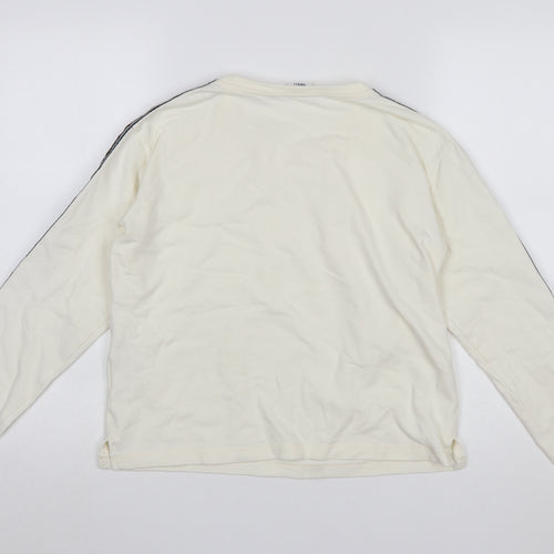 Champion Women's Ivory Long Sleeve Crew Neck Jersey Top Size S