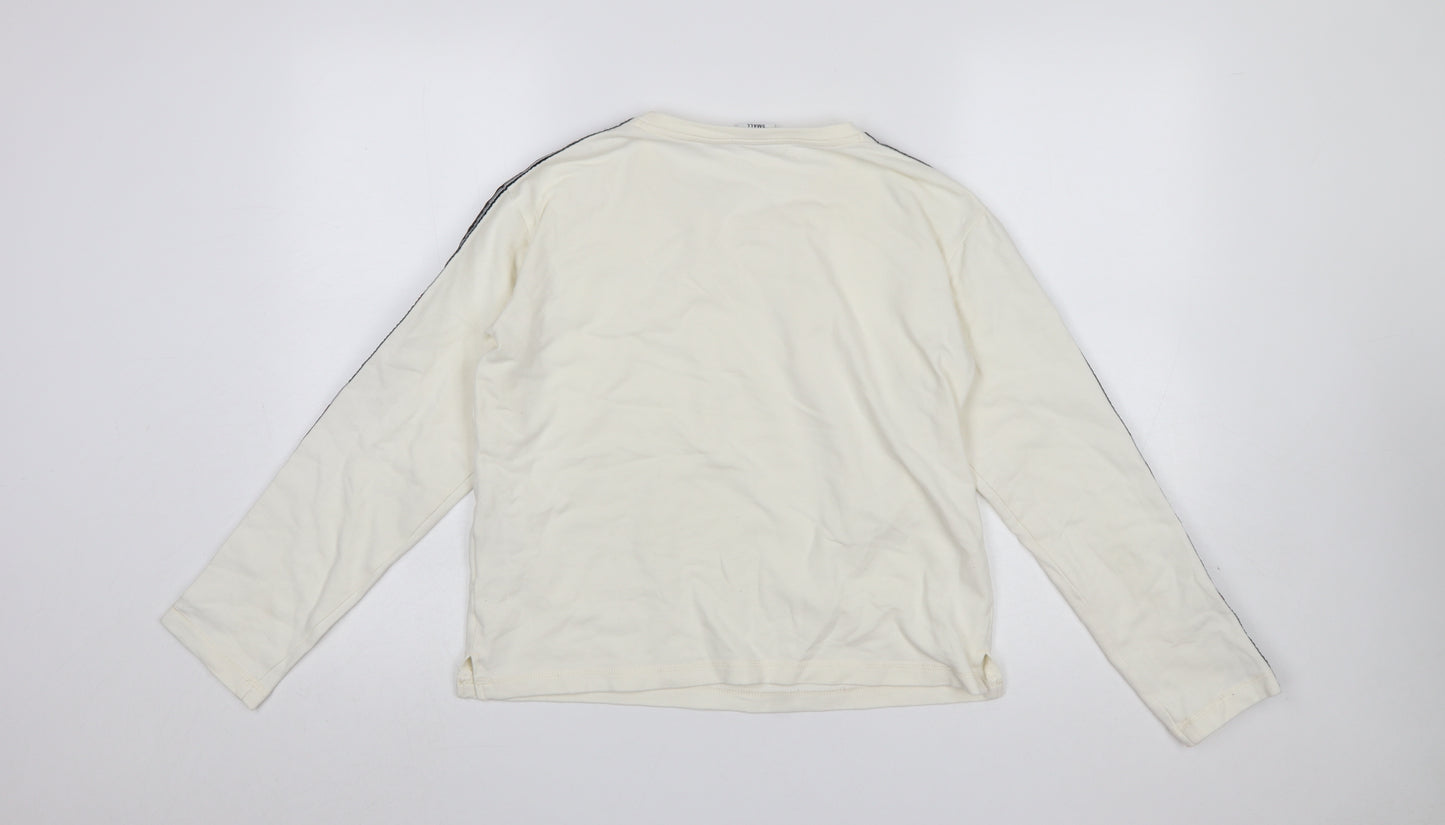 Champion Women's Ivory Long Sleeve Crew Neck Jersey Top Size S