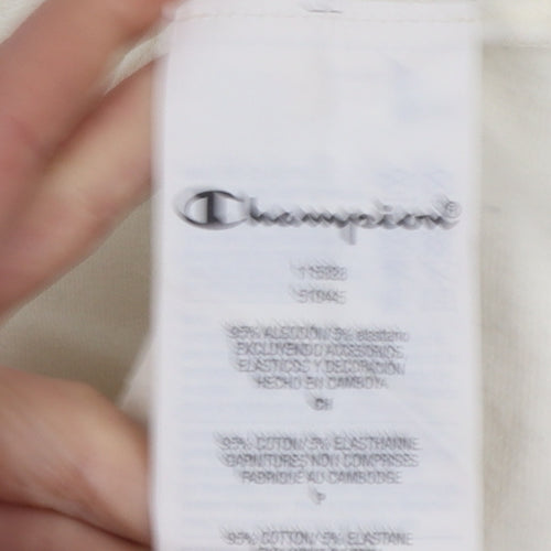 Champion Women's Ivory Long Sleeve Crew Neck Jersey Top Size S