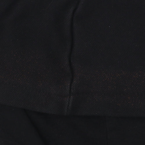 Puma Girls Black Logo Pullover Hoodie Size L Cotton Blend Fleece
