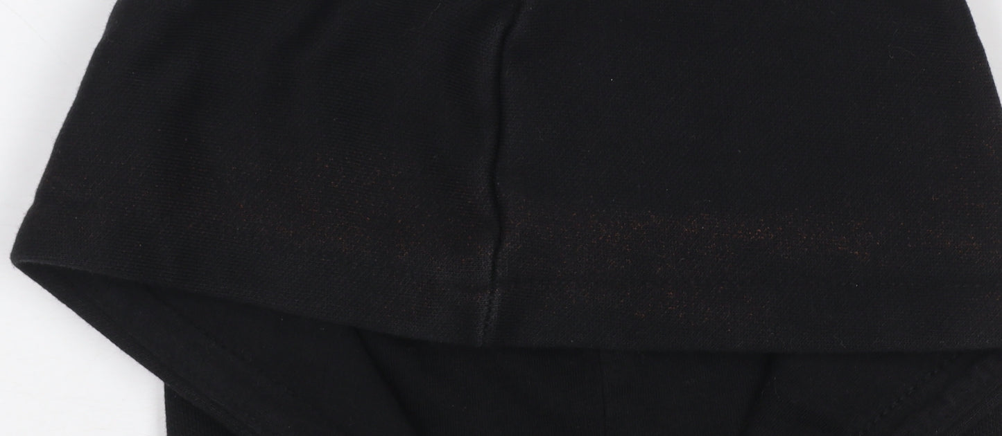 Puma Girls Black Logo Pullover Hoodie Size L Cotton Blend Fleece
