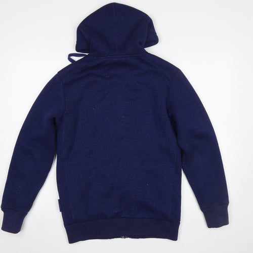 Mountain Warehouse Men's Blue Hooded Fleece Jacket Size S