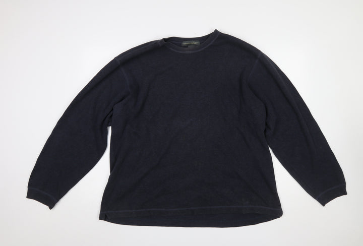 Banana Republic Men's Blue Cotton Crew Neck Pullover Sweatshirt L