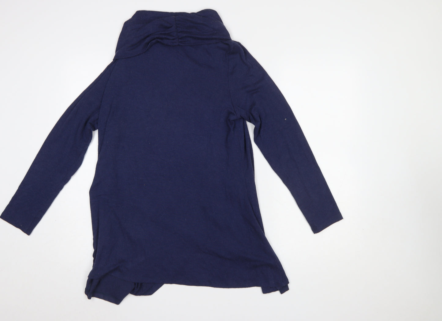 Phase Eight Women Blue Size 16 Cowl Neck Long Sleeve Tunic Top
