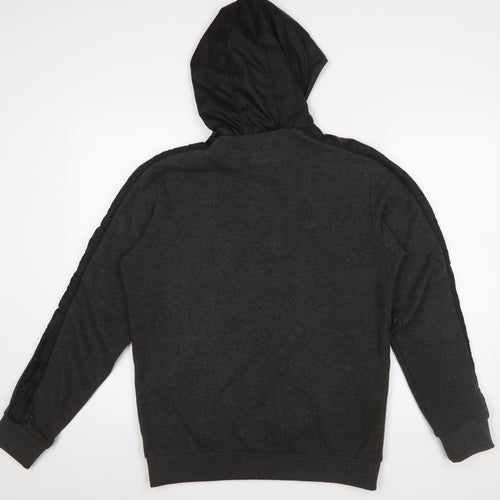 Puma Men’s Grey 1/2 Zip Hoodie Medium Cotton Sportswear