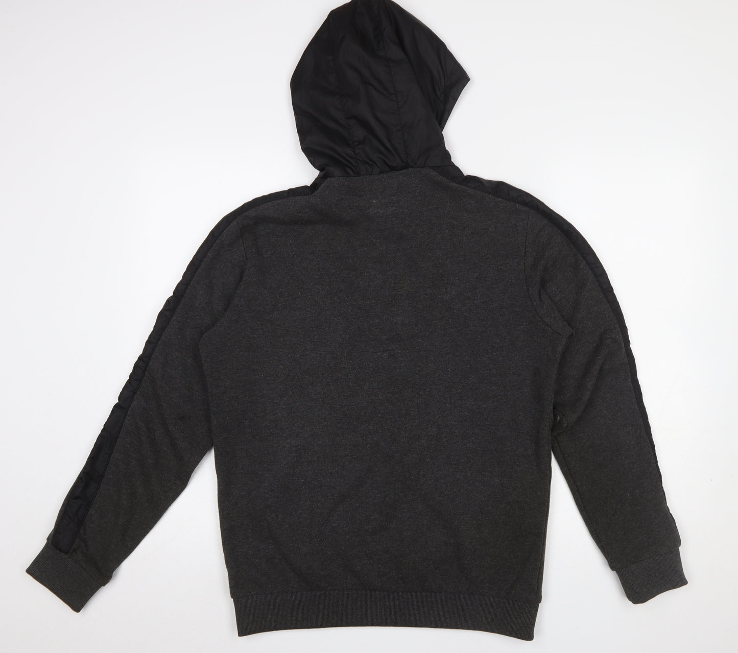 Puma Men’s Grey 1/2 Zip Hoodie Medium Cotton Sportswear