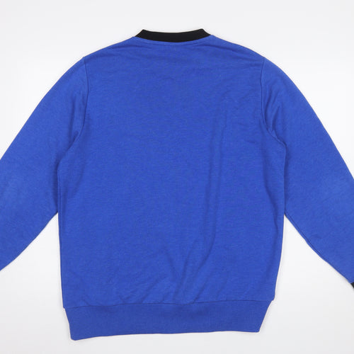 Lyle & Scott Mens Blue Crew Neck Sweatshirt Size L Cotton Blend