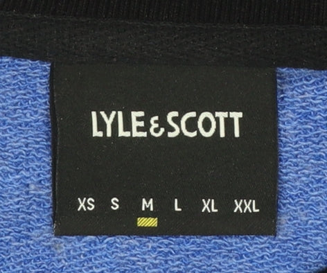 Lyle & Scott Mens Blue Crew Neck Sweatshirt Size L Cotton Blend