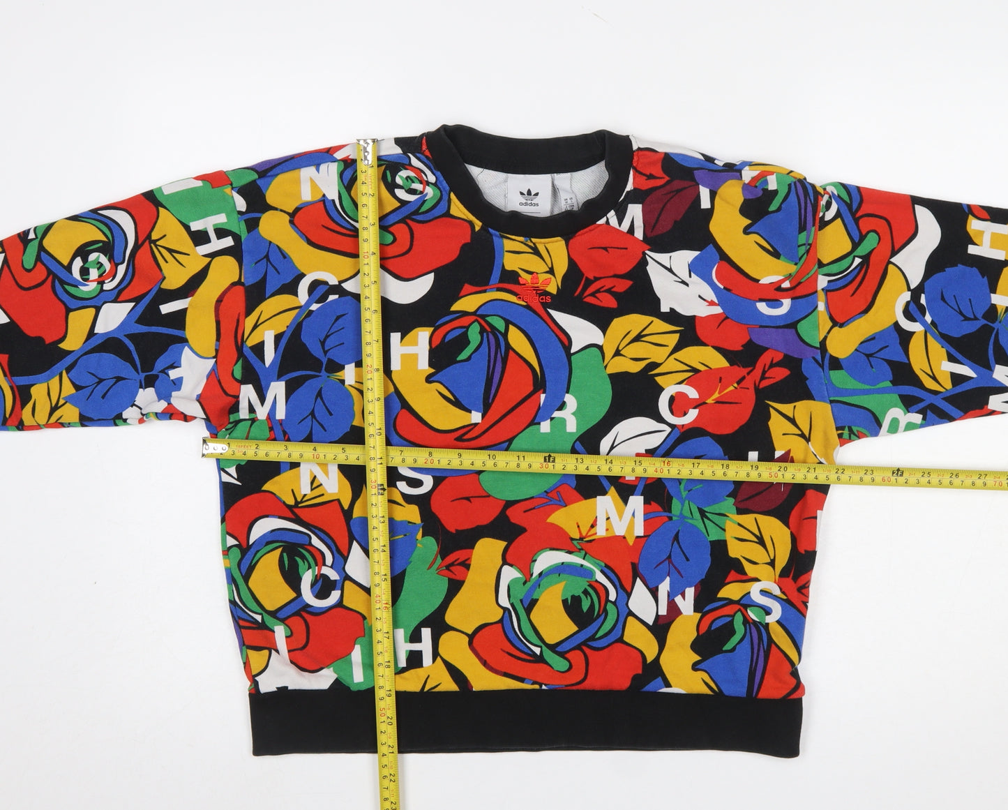 Adidas Rich Mnisi Multicoloured Floral Crew Neck Cotton Sweatshirt Women’s S