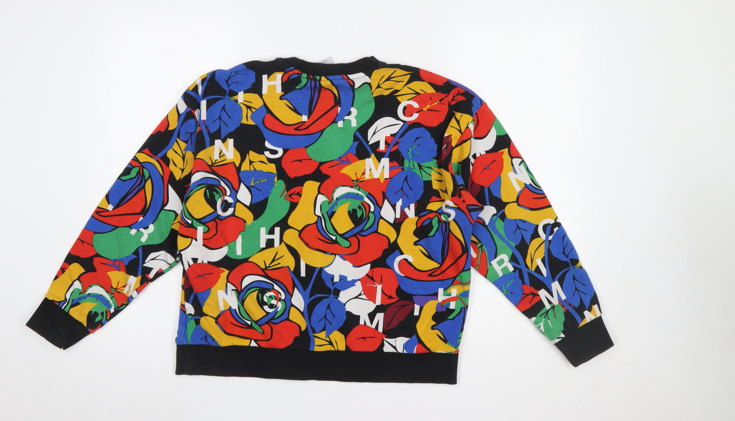 Adidas Rich Mnisi Multicoloured Floral Crew Neck Cotton Sweatshirt Women’s S