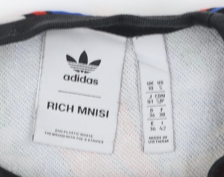 Adidas Rich Mnisi Multicoloured Floral Crew Neck Cotton Sweatshirt Women’s S