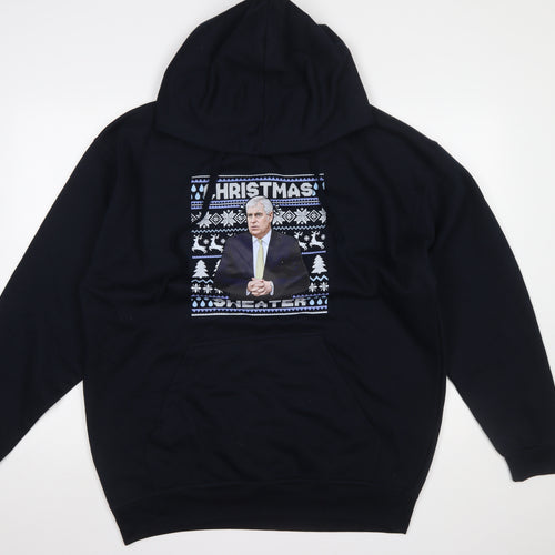 UCC Men's Black XL Pullover Christmas Graphic Hoodie