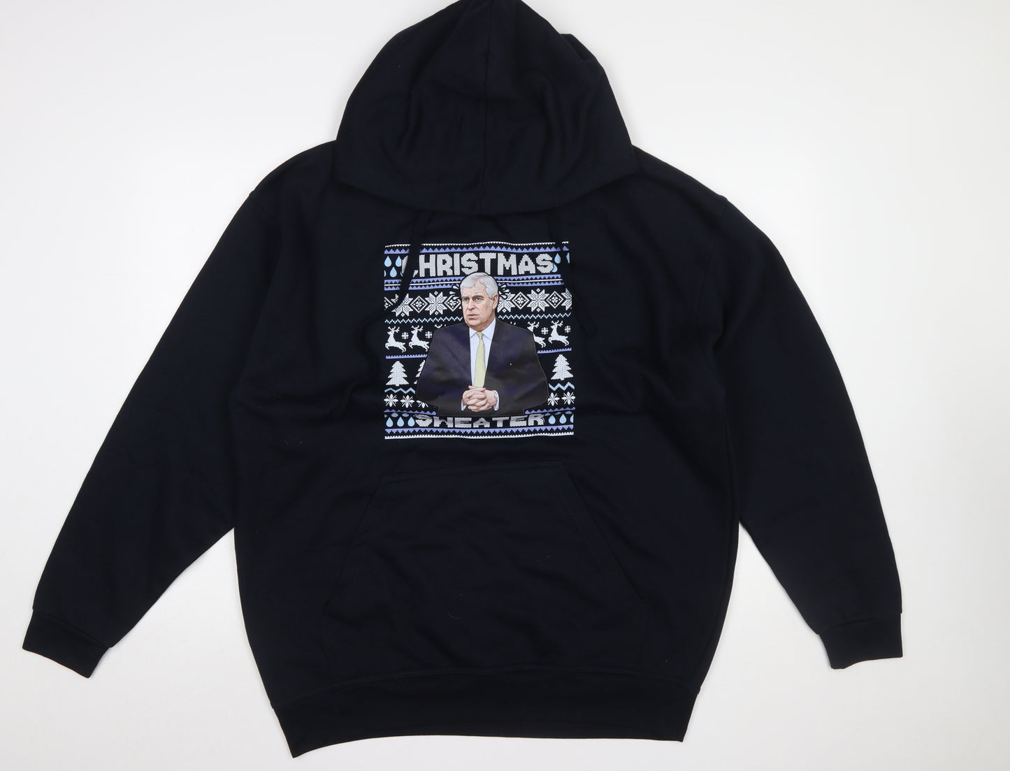 UCC Men's Black XL Pullover Christmas Graphic Hoodie
