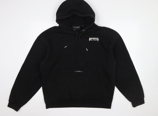 Supply & Demand Men’s Black Pullover Hoodie S Regular Fit Streetwear