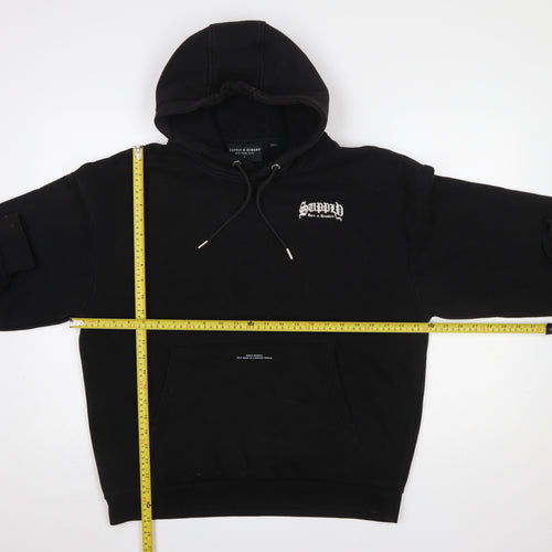 Supply & Demand Men’s Black Pullover Hoodie S Regular Fit Streetwear