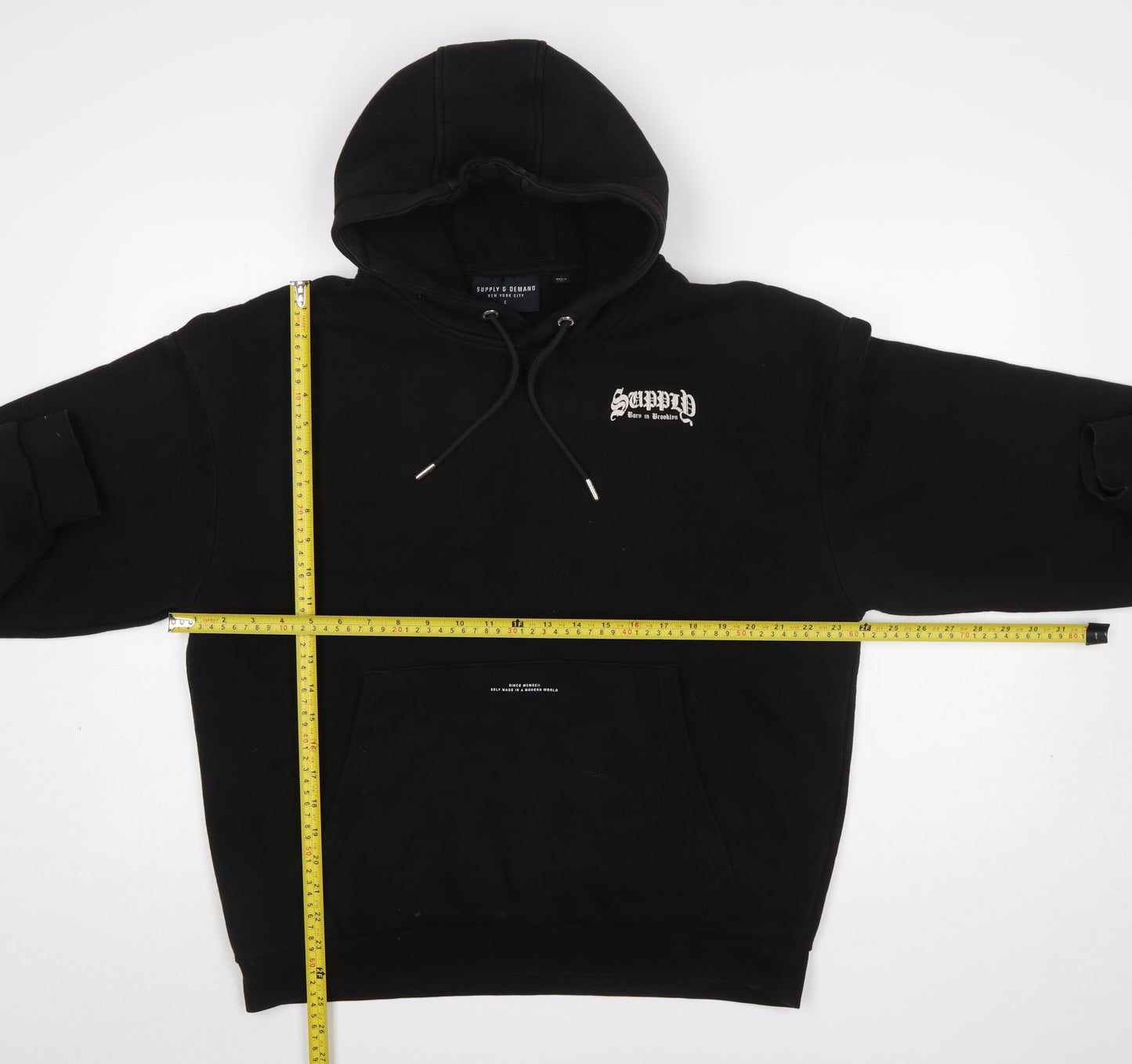 Supply & Demand Men’s Black Pullover Hoodie S Regular Fit Streetwear