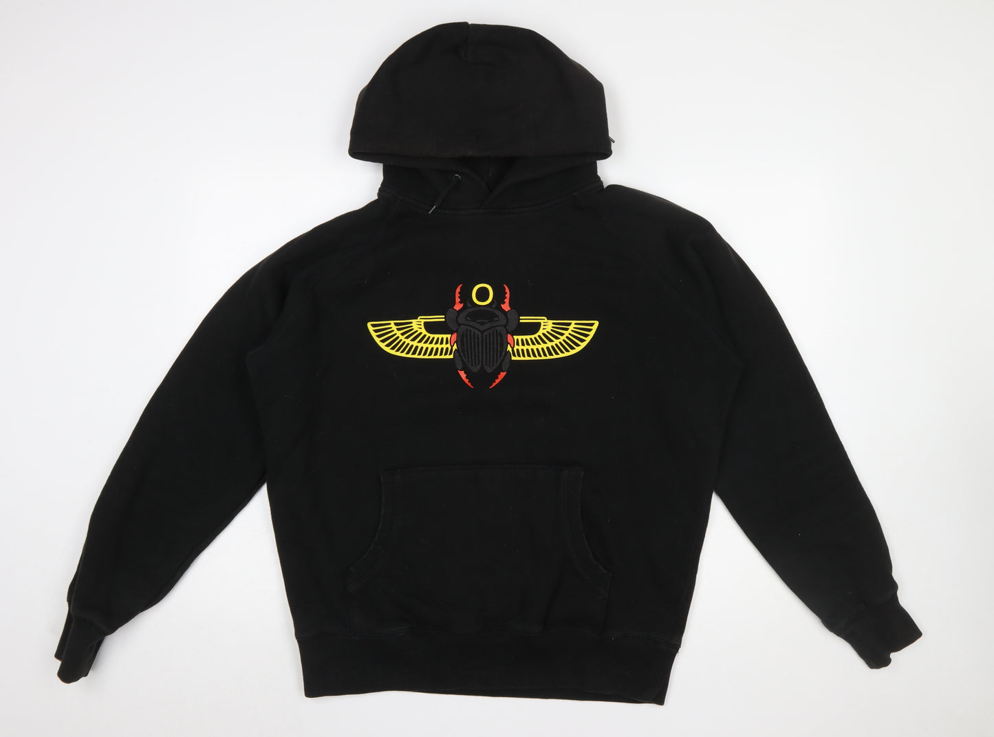 Melanin Floe's Men's Black Embroidered Pullover Hoodie L