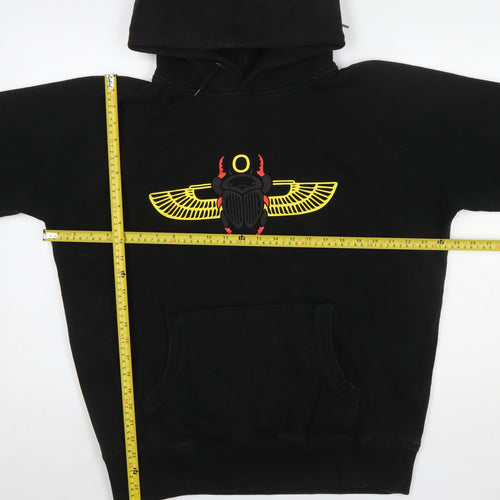 Melanin Floe's Men's Black Embroidered Pullover Hoodie L