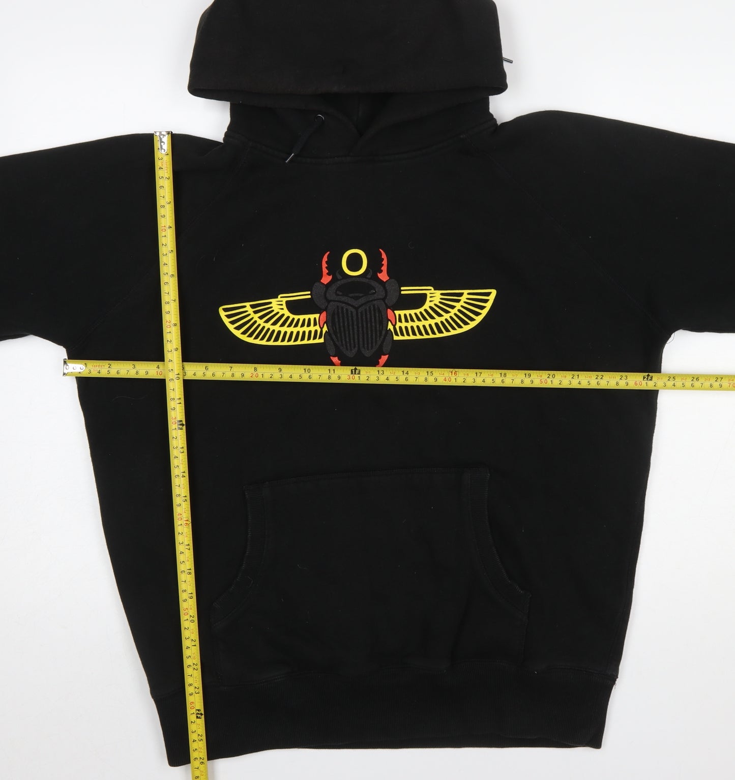 Melanin Floe's Men's Black Embroidered Pullover Hoodie L