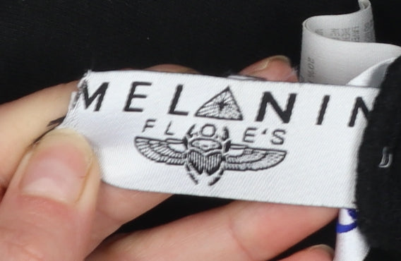 Melanin Floe's Men's Black Embroidered Pullover Hoodie L