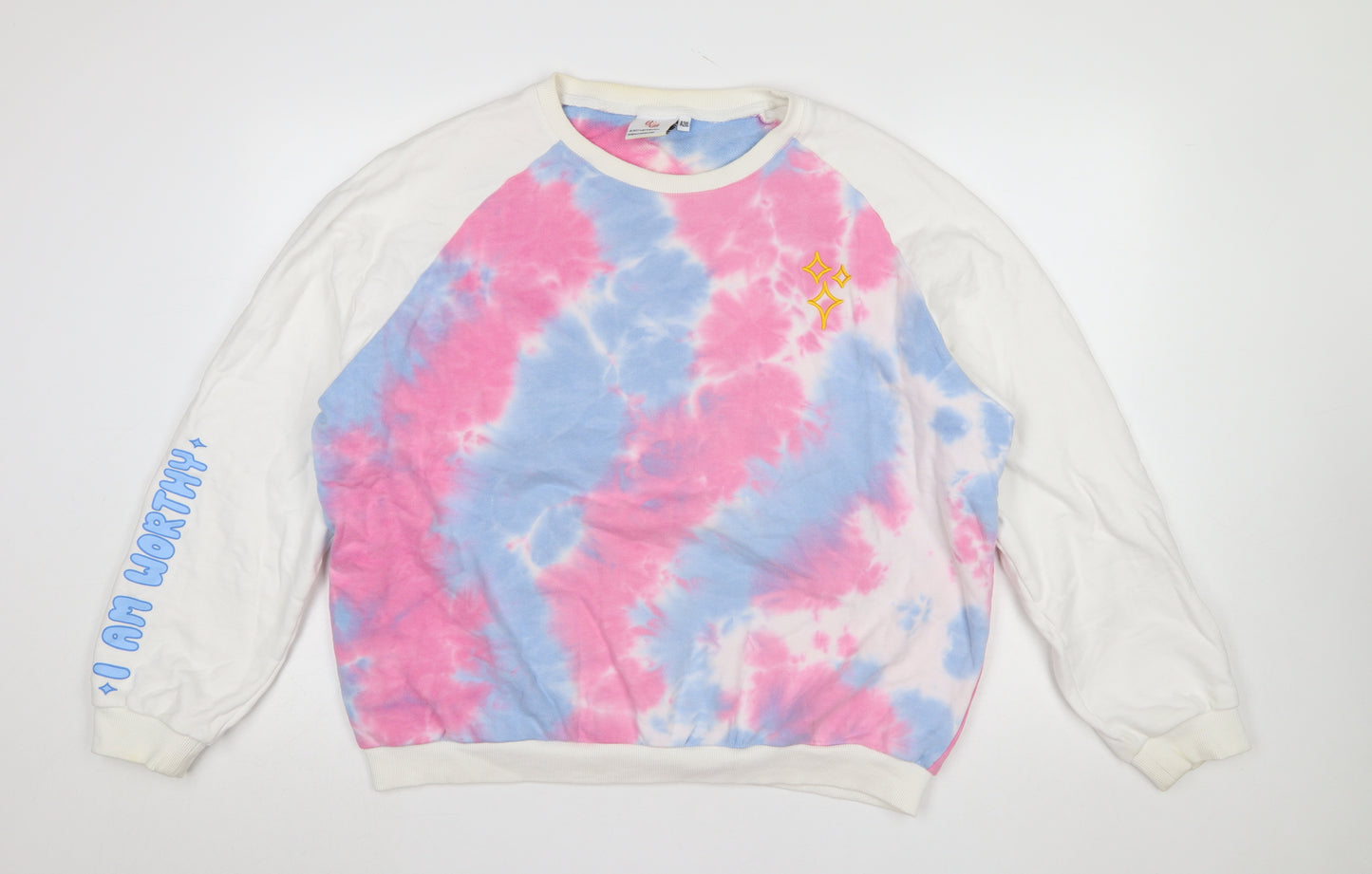 Luke Franchina Womens Multicoloured Tie Dye Pullover Sweatshirt 2XL Cotton