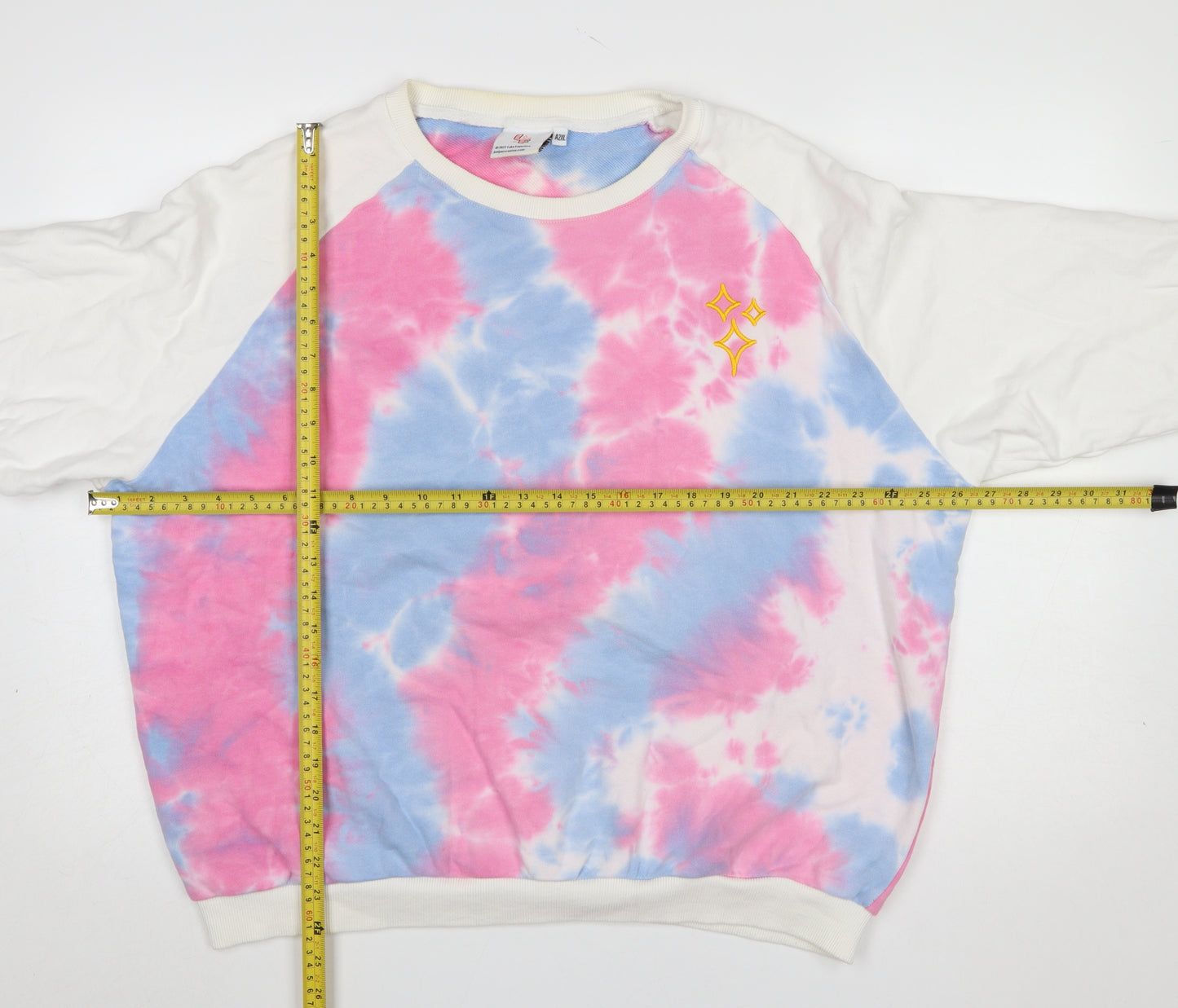 Luke Franchina Womens Multicoloured Tie Dye Pullover Sweatshirt 2XL Cotton