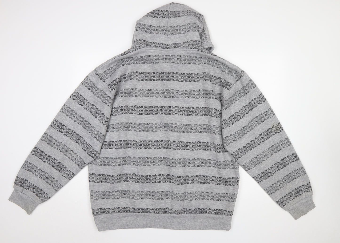 Lonsdale Men’s Grey XL Pullover Hoodie Sports Logo Print