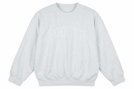 Front view of 4th & Reckless Women’s Light Blue Crew Neck Pullover Sweatshirt S