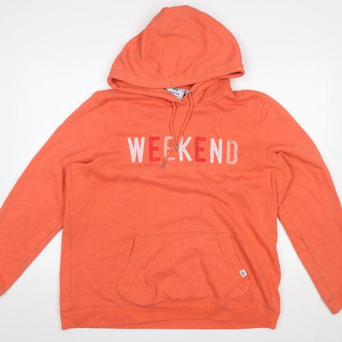 TOG24 Womens Orange Weekend Pullover Hoodie Size 18 Cotton Blend