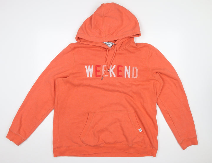 TOG24 Womens Orange Weekend Pullover Hoodie Size 18 Cotton Blend