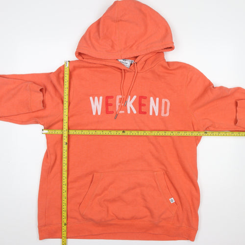 TOG24 Womens Orange Weekend Pullover Hoodie Size 18 Cotton Blend