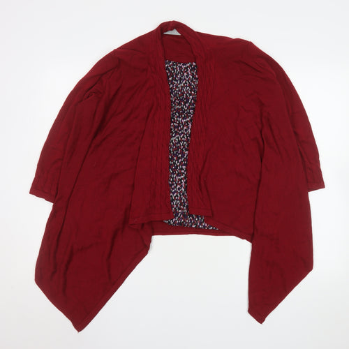 Marks and Spencer Women’s Red Knit Wrap Cardigan Blouse Size 18