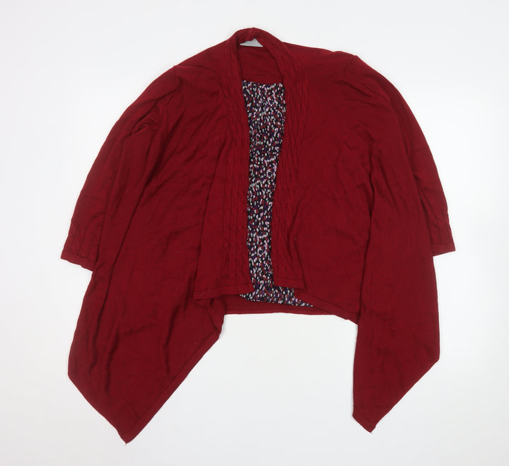Marks and Spencer Women’s Red Knit Wrap Cardigan Blouse Size 18
