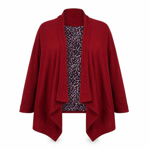 Marks and Spencer Women’s Red Knit Wrap Cardigan Blouse Size 18