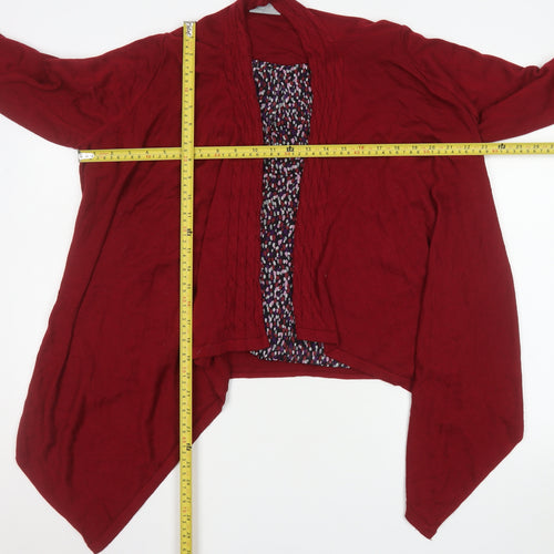 Marks and Spencer Women’s Red Knit Wrap Cardigan Blouse Size 18