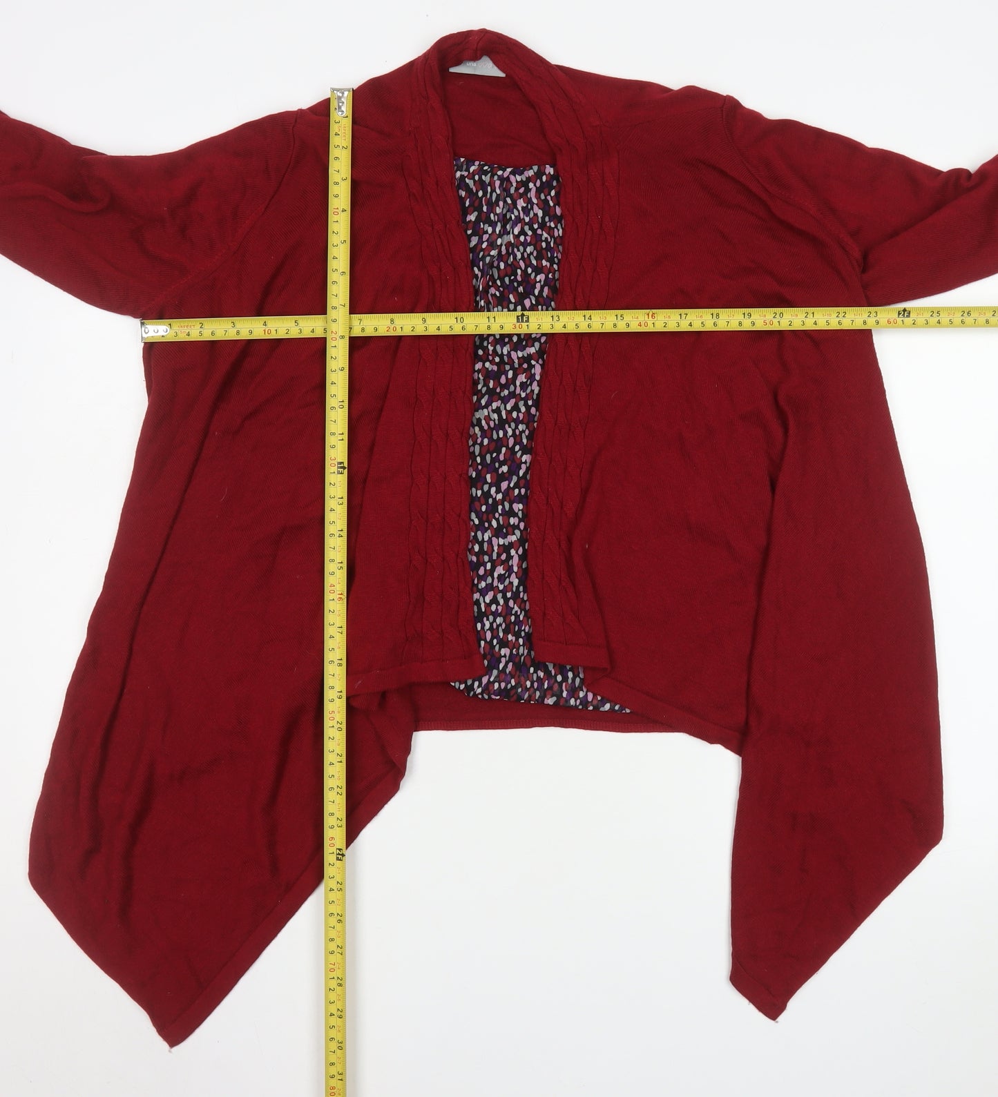 Marks and Spencer Women’s Red Knit Wrap Cardigan Blouse Size 18