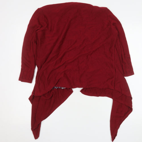 Marks and Spencer Women’s Red Knit Wrap Cardigan Blouse Size 18