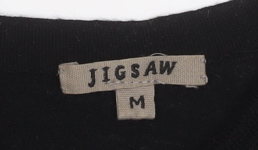 Jigsaw Women’s Black Knee Length Fit & Flare Wool Silk Dress M