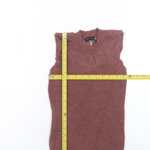 Black Tape Womens Mauve Sleeveless Knit Top Size Small Viscose Blend