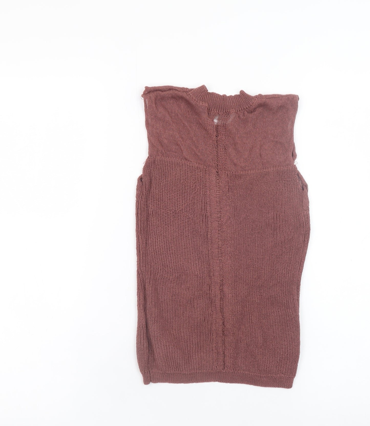 Black Tape Womens Mauve Sleeveless Knit Top Size Small Viscose Blend